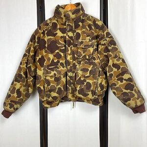 Vintage Cabela's Camo Bomber Jacket Size XL